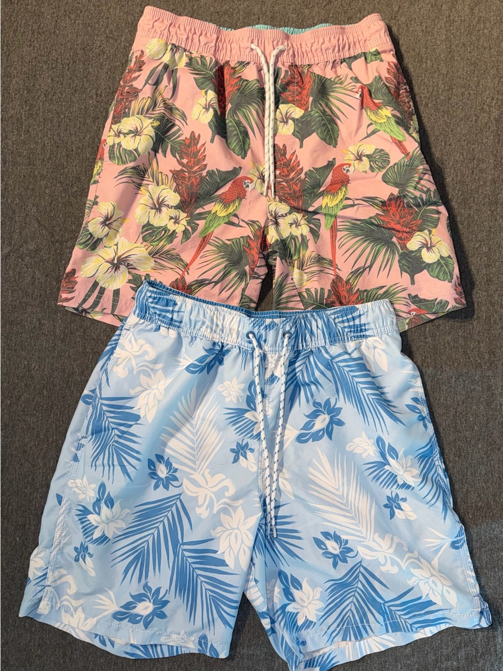 Women’s Tropical Print Pink & Blue Swim Shorts - Pack of 2